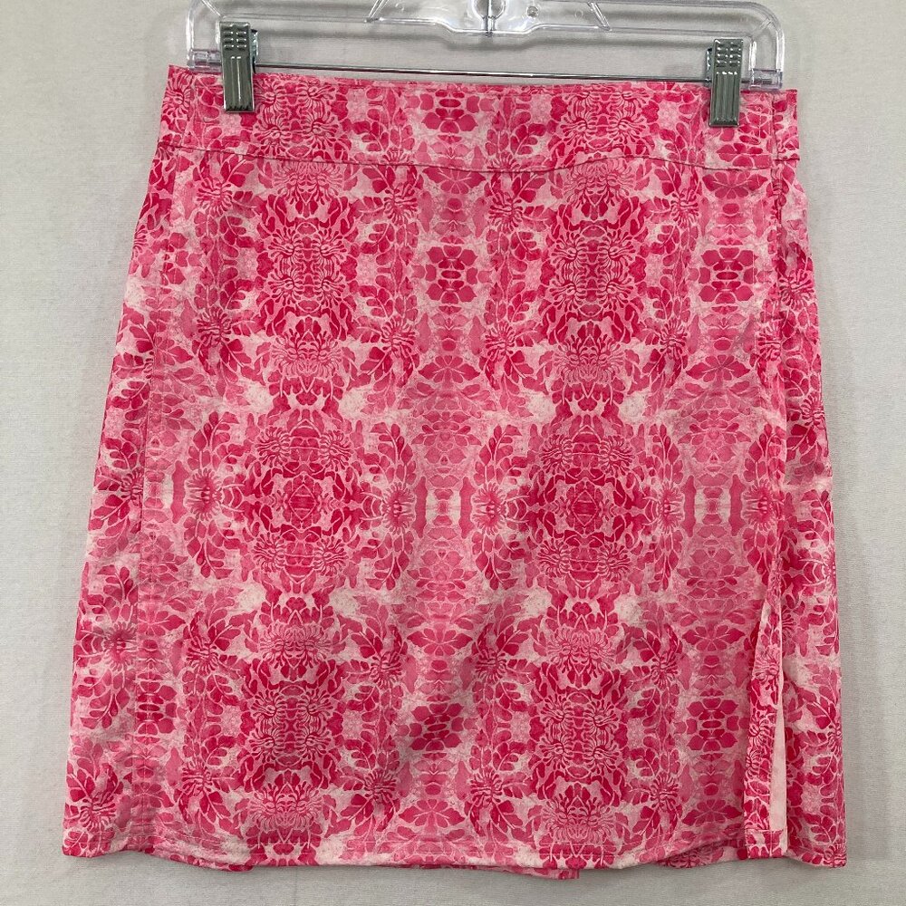 Ripskirt Hawaii size Small‎ Pink Floral Abstract Wrap Mini Skirt Vacation